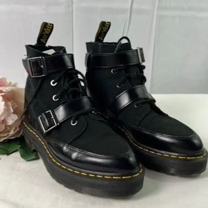 Dr. Martens Women's Black Polished Smooth Hi Suede Masha Creeper Boot Size 8